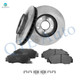 Set of 6 Front 282mm Brake Disc Rotors-Ceramic Brake Pad Kit For 1998-2002 Honda Accord V6