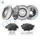 Set of 12 260mm Front-Rear Brake Disc Rotors-Front 7382-D503-Rear 7418-D537 Ceramic Brake Pad Kit For 1998 1999 Acura CL