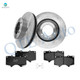 Set of 6 Front 319mm Brake Disc Rotors-Ceramic Brake Pad Kit For 2003-2007 Toyota Sequoia