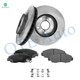 Set of 6 Front 282mm Brake Disc Rotors-7632-D764 Ceramic Brake Pad Kit For 1998-2002 Honda Accord