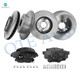 Set of 12 Front 282mm-Rear 260mm Brake Disc Rotors-7418-D537 Ceramic Brake Pad Kit For 1998-2002 Honda Accord