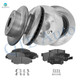 Set of 12 Front 282mm-Rear 260mm Brake Disc Rotors-Front 7345-D465-Rear 7418-D537 Ceramic Brake Pad Kit For 1999-2002 Honda Accord