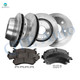 Set of 12 Front 305mm-Rear 330mm Brake Disc Rotors-D975 7707 Ceramic Brake Pad Kit For 2004-2006 Cadillac Escalade