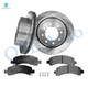 Set of 6 Rear 330mm Drilled Slotted Brake Disc Rotors-Ceramic Brake Pad Kit For 2003-2013 2015-2017 Chevrolet Express 2500