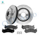 Set of 6 Front 305mm Brake Disc Rotors-Ceramic Brake Pad Kit For 2000-2006 Chevrolet Suburban 1500