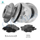 Set of 12 Front 282mm-Rear 260mm Brake Disc Rotors-D503 7382 Ceramic Brake Pad Kit Replacement For 1998-2002 Honda Accord