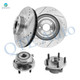 Set of 4 Front 293mm Drilled Slotted Brake Disc Rotors-Wheel Hub Bearing Assembly For 2007 Subaru Impreza
