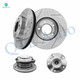 Set of 4 Front 300mm Drilled Slotted Brake Disc Rotors-Wheel Hub Bearing Assembly For 2006 BMW 325CI Base