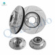 Set of 4 Front 300mm Drilled Slotted Brake Disc Rotors-Wheel Hub Bearing Assembly For 2000 BMW 323CI 2.5L