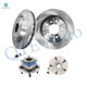 Set of 4 322.95mm Front Drilled Slotted Brake Disc Rotors-Wheel Hub Bearing Assembly For 2006-2011 Buick Lucerne