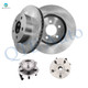Set of 4 288.15mm Front Drilled Slotted Brake Disc Rotors-Wheel Hub Bearing Assembly For 2002-2007 Jeep Liberty