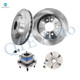 Set of 4 322.95mm Front Drilled Slotted Brake Disc Rotors-Wheel Hub Bearing Assembly For 2014-2016 Chevrolet Impala Limited