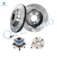 Set of 4 302.95mm Front Drilled Slotted Brake Disc Rotors-Wheel Hub Bearing Assembly For 2006 2007 Chevrolet Monte Carlo