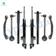 Set of 8 Front Lower Forward Control Arm Ball Joint-Suspension Strut Assembly-Rear Upper Rearward Control Arm-Complete Shock Absorber Kit For 2006-2010 Dodge Charger