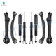 Set of 8 Front Lower Rearward Control Arm-Suspension Strut Assembly-Rear Upper Rearward Control Arm-Shock Absorber For 2007-2010 Dodge Charger
