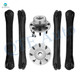 Set of 6 Front Lower and Upper Control Arm-Wheel Hub Bearing Assembly For 2000-2002 Dodge RAM 3500
