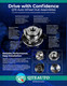 Rear Wheel Hub Bearing Assembly-Shock Absorber Replacement Fit For 2000-2006 Audi TT Quattro