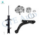 Set of 3 Front Right Lower Control Arm Ball Joint-Wheel Hub Bearing Assembly-Suspension Strut Assembly For 2001-2004 Mazda Tribute