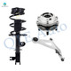 Set of 3 Front Right Lower Control Arm Ball Joint-Wheel Hub Bearing Assembly-Quick Complete Strut-Coil Spring Assembly For 2013 Infiniti JX35