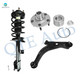 Set of 3 Front Left Lower Control Arm Ball Joint-Wheel Hub Bearing Assembly-Quick Complete Strut-Coil Spring Assembly For 2001-2004 Ford Escape L4