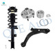 Set of 3 Front Left Lower Control Arm Ball Joint-Wheel Hub Bearing Assembly-Quick Complete Strut-Coil Spring Assembly For 2001-2004 Ford Escape