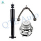 Set of 3 Front Upper Wheel Hub Bearing Assembly-Control Arm Ball Joint-Shock Absorber For 2003-2005 GMC Savana 2500