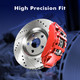 Set of 8 Front 275mm Drilled Slotted Brake Disc Rotors-Ceramic Brake Pad Kit-Wheel Hub Bearing Assembly For 1997-2001 Toyota Camry