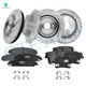 Set of 12 Front 345mm-Rear 320mm Drilled Slotted Brake Disc Rotors-Ceramic Brake Pad Kit For 2006-2010 Chrysler 300