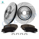 Set of 6 Front 345mm Drilled Slotted Brake Disc Rotors-Ceramic Brake Pad Kit For 2006 2010 2011 Dodge Charger