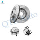 Set of 4 Front 320mm Drilled Slotted Brake Disc Rotors-Wheel Hub Bearing Assembly For 2017-2023 Infiniti Q50