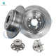 Set of 4 Rear 282mm Brake Disc Rotors-Wheel Hub Bearing Assembly For 2004-2008 Acura TL