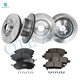 Set of 12 Front 320mm-Rear 308mm Brake Disc Rotors-Ceramic Brake Pad Kit For 2009 Nissan 370Z