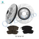 Set of 6 Front 295.5mm Drilled Slotted Brake Disc Rotors-Ceramic Brake Pad Kit For 2003-2005 Nissan 350Z
