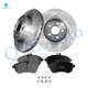 Set of 6 Front 295mm Drilled Slotted Brake Disc Rotors-Ceramic Brake Pad Kit For 2012-2015 Mercedes-Benz C250