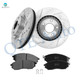 Set of 6 Front 295.5mm Drilled Slotted Brake Disc Rotors-Ceramic Brake Pad Kit For 2005 Infiniti G35
