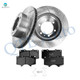 Set of 6 Front 319mm Drilled Slotted Brake Disc Rotors-Ceramic Brake Pad Kit For 2003-2009 Toyota 4Runner