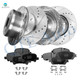 Set of 12 Front 275mm-Rear 269mm Drilled Slotted Brake Disc Rotors-Front D906 7785 Rear D828 7701 Ceramic Brake Pad kit For 2005 2006 Toyota Camry