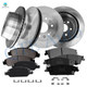 Set of 12 Front 330mm-Rear 345mm Brake Disc Rotors-Ceramic Brake Pad Kit For 2014-2018 Chevrolet Silverado 1500
