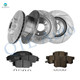Set of 12 Front 300mm-Rear 260mm Drilled Slotted Brake Disc Rotors-Ceramic Brake Pad Kit For 2006-2011 Honda Civic
