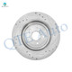 Set of 6 Rear 334mm Drilled Slotted Brake Disc Rotors-Ceramic Brake Pad Kit For 2007-2013 Acura MDX 5 Stud Wheel