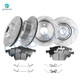 Set of 12 Front 320mm-Rear 280mm Drilled Slotted Brake Disc Rotors-Ceramic Brake Pad Kit For 2013-2016 Ford Escape