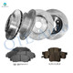 Set of 12 Front-Rear 260mm Drilled Slotted Brake Disc Rotors-Ceramic Brake Pad Kit For 1998-2002 Honda Accord V6