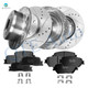 Set of 12 Front 275mm-Rear 269mm Drilled Slotted Brake Disc Rotors-Front D908 7787 Rear D885 7762 Ceramic Brake Pad kit For 2002-2006 Toyota Camry