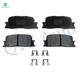 Set of 12 Front 275mm-Rear 269mm Drilled Slotted Brake Disc Rotors-Front D908 7787 Rear D885 7762 Ceramic Brake Pad kit For 2002-2006 Toyota Camry