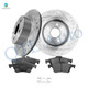 Set of 6 Rear 280mm Drilled Slotted Brake Disc Rotors-D1564 7957 Ceramic Brake Pad Kit For 2013-2016 Ford Escape