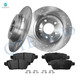 Set of 6 Rear 280mm Drilled Slotted Brake Disc Rotors-Ceramic Brake Pad Kit For 2007-2012 Lincoln MKZ
