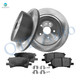Set of 6 Rear 288mm Brake Disc Rotors-Rear D996 7897 Ceramic Brake Pad kit For 2007-2009 Lexus RX350