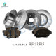 Set of 12 Front 300mm-Rear 260mm Brake Disc Rotors-D1506 7656 Ceramic Brake Pad Kit For 2003-2007 Honda Accord