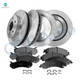 Set of 12 Front 305mm-Rear 330.2mm Brake Disc Rotors-Ceramic Brake Pad Kit For 2003-2006 Cadillac Escalade ESV