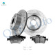 Set of 6 Rear 280mm Drilled Slotted Brake Disc Rotors-D1095 7874 Ceramic Brake Pad Kit For 2013-2016 Ford Escape
